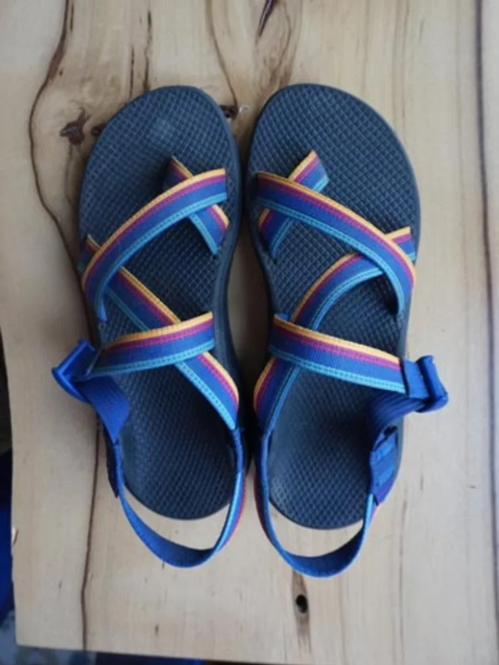 CHACO Z Cloud Multi Color Sandals GUC Size 10 - Picture 1 of 4